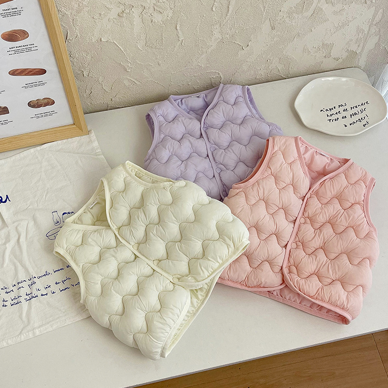 儿童羽绒棉马甲男童背心棉服内胆秋冬季坎肩保暖轻薄女宝宝马夹