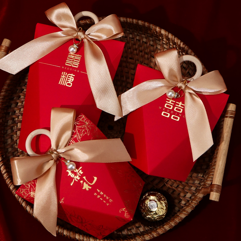 结婚专用喜糖盒2025新款中式婚礼高级感糖果礼盒空盒包装盒子纸盒