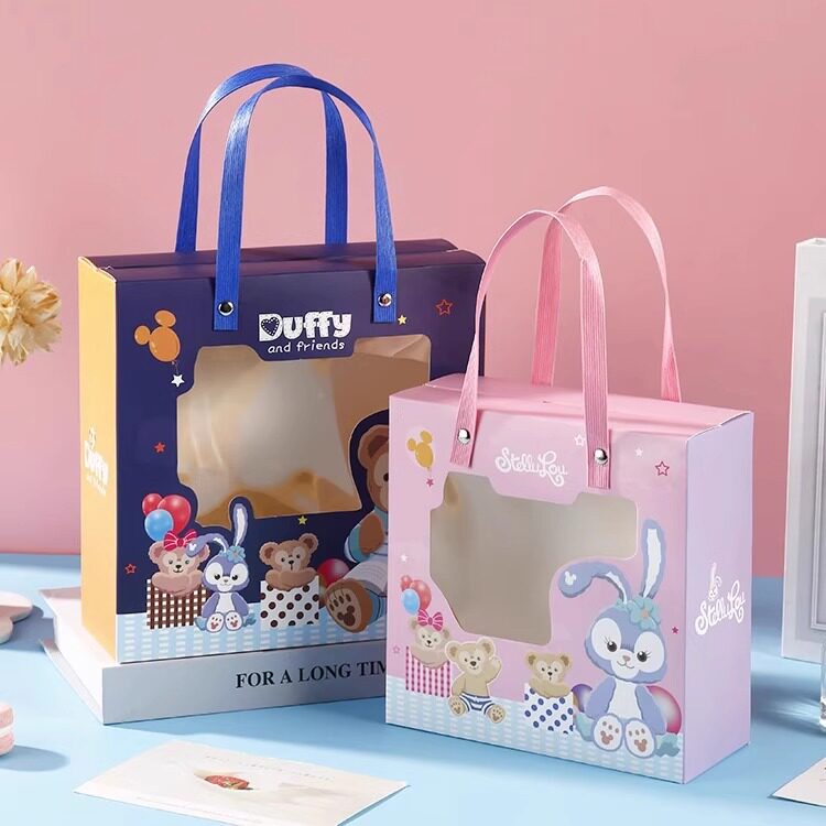 儿童生日伴手礼创意手提礼品袋子喜糖盒包装盒宝宝满月礼物盒空盒
