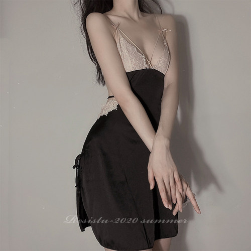 梦中情人性感吊带美背蕾丝睡裙女