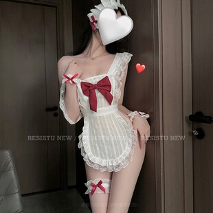 RESISTU约会秘籍 超污趣味睡裙性感小厨娘蝴蝶结cos女佣制服套装