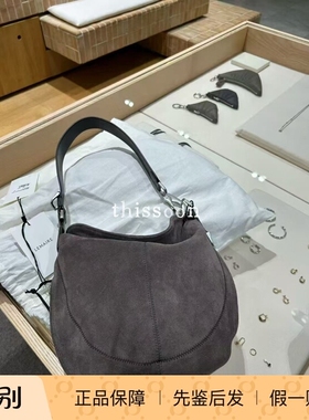 Lemaire 26新款灰色麂皮quiver clip bag 手提单肩包 肩带可调节