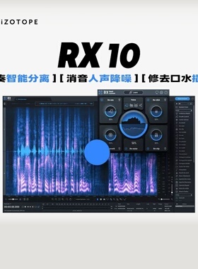 官方正版｜iZotope RX 11 智能伴奏分离消音人声降噪修去口水插件