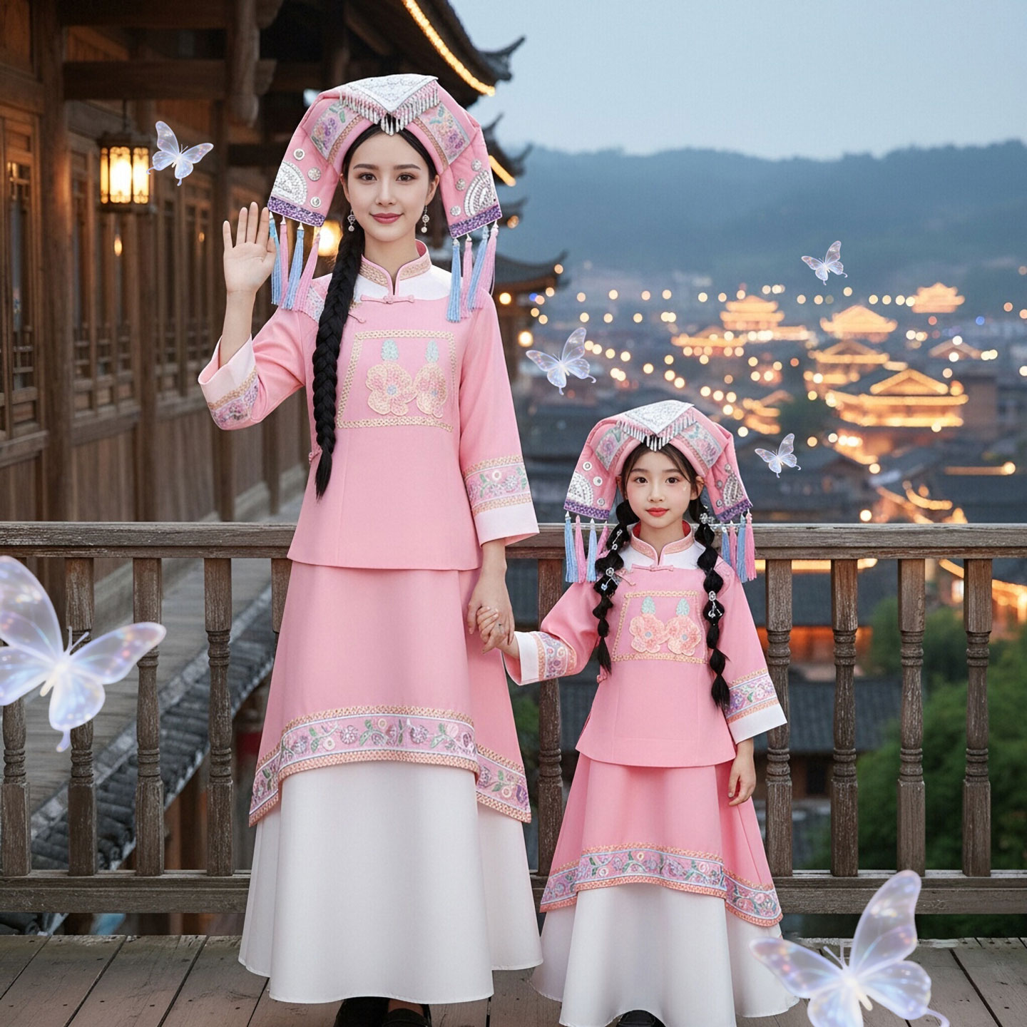 高档广西瑶族哈尼族壮服图片
