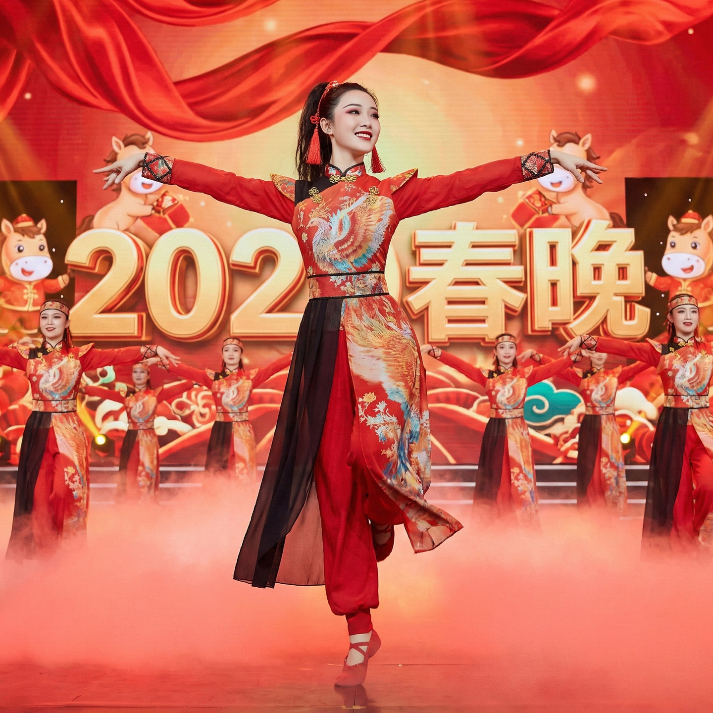 高档打鼓演出服装女新款古典国风喜庆旗舞武术爵士秧歌鼓舞敲腰鼓