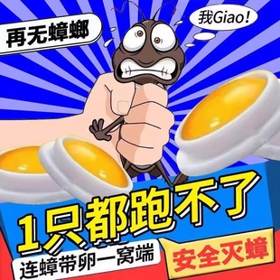 端卧室厨房灭蟑灭虫神器一扫光方便贴无毒 蟑螂药强效家用一窝