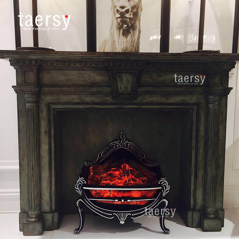 taersy现货铸铁陶瓷纤维壁炉仿真炭火 壁炉 多种款式可选奢华壁炉