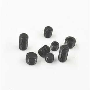 12.9级细牙紧定M7*1*9 M10 M13内六角平头螺丝钉平端基米螺丝顶丝