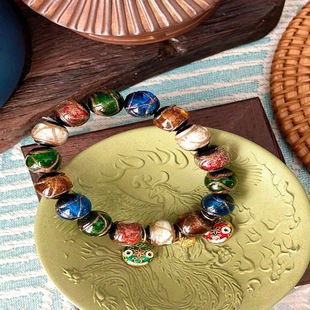 小红书秦霄贤同款香灰琉璃手链女五彩多宝吞金兽手串情侣款手链