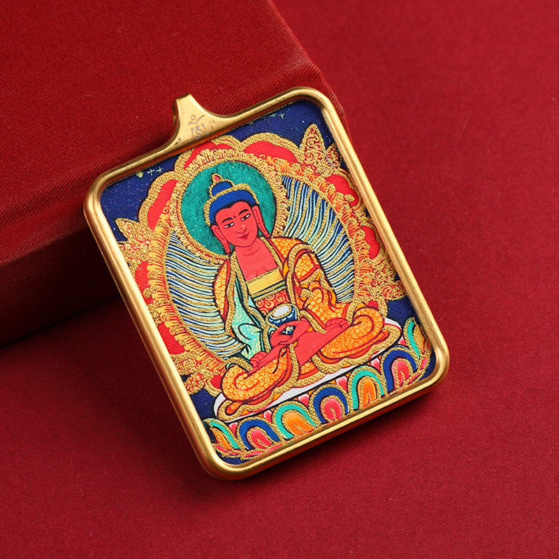 钛钢纯手绘唐卡吊坠八大守护尼泊尔西藏唐卡项链嘎乌盒金色不掉色,饰品/流行首饰/时尚饰品新,项坠/吊坠,淘宝优惠券,粉丝福利购,淘宝优惠卷