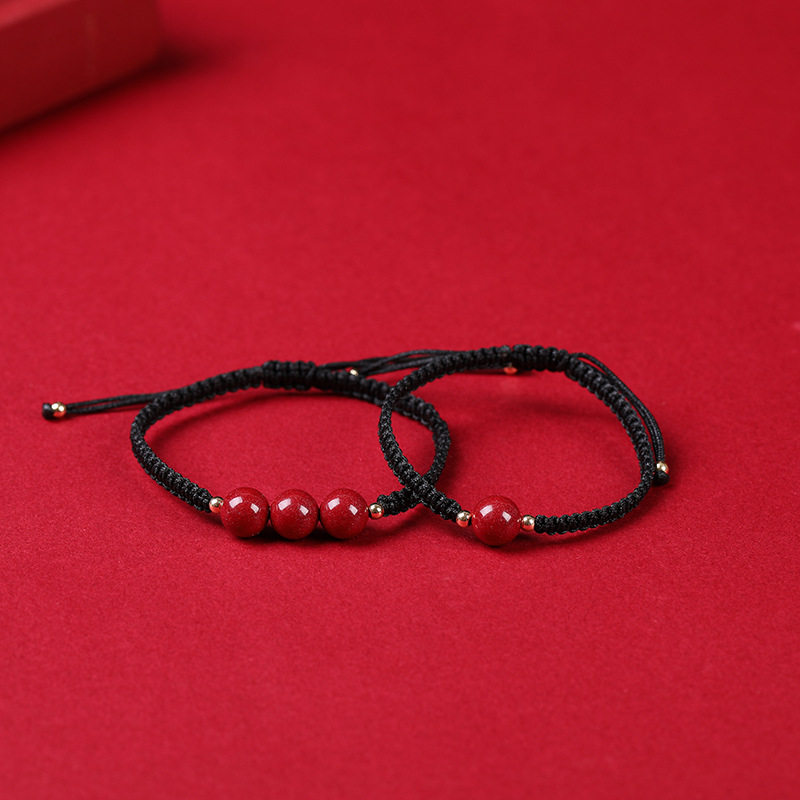 朱砂手链女编织红绳圆珠本命年一颗朱砂手串编织手绳情侣闺蜜款,饰品/流行首饰/时尚饰品新,银饰手链,淘宝优惠券,粉丝福利购,淘宝优惠卷
