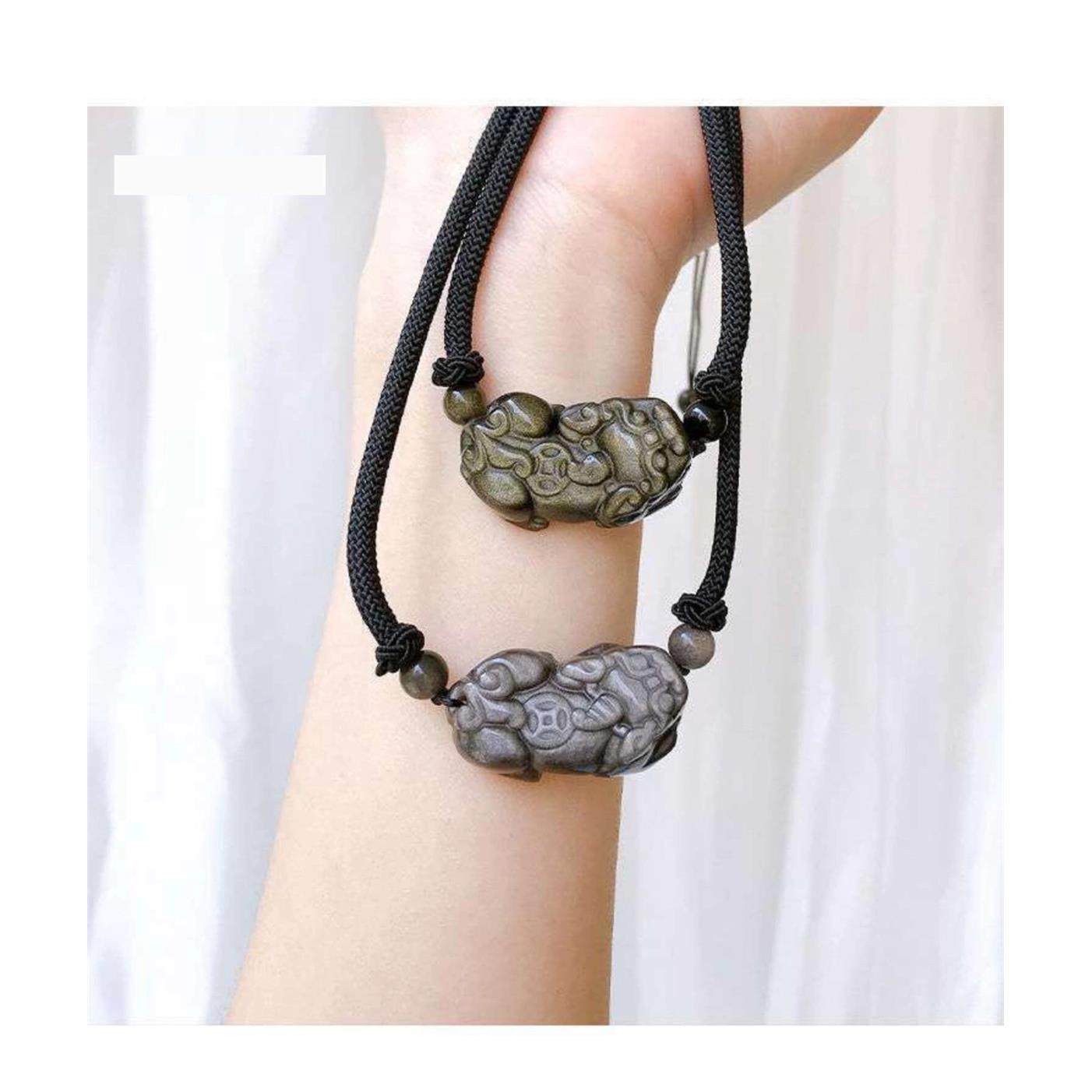 彩眼黑曜石情侣貔貅项链颜九同款吊坠网红锁骨链粉晶草莓晶貔貅,饰品/流行首饰/时尚饰品新,银饰项链,淘宝优惠券,粉丝福利购,淘宝优惠卷