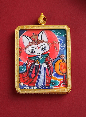 唐卡吊坠民族风合金电镀