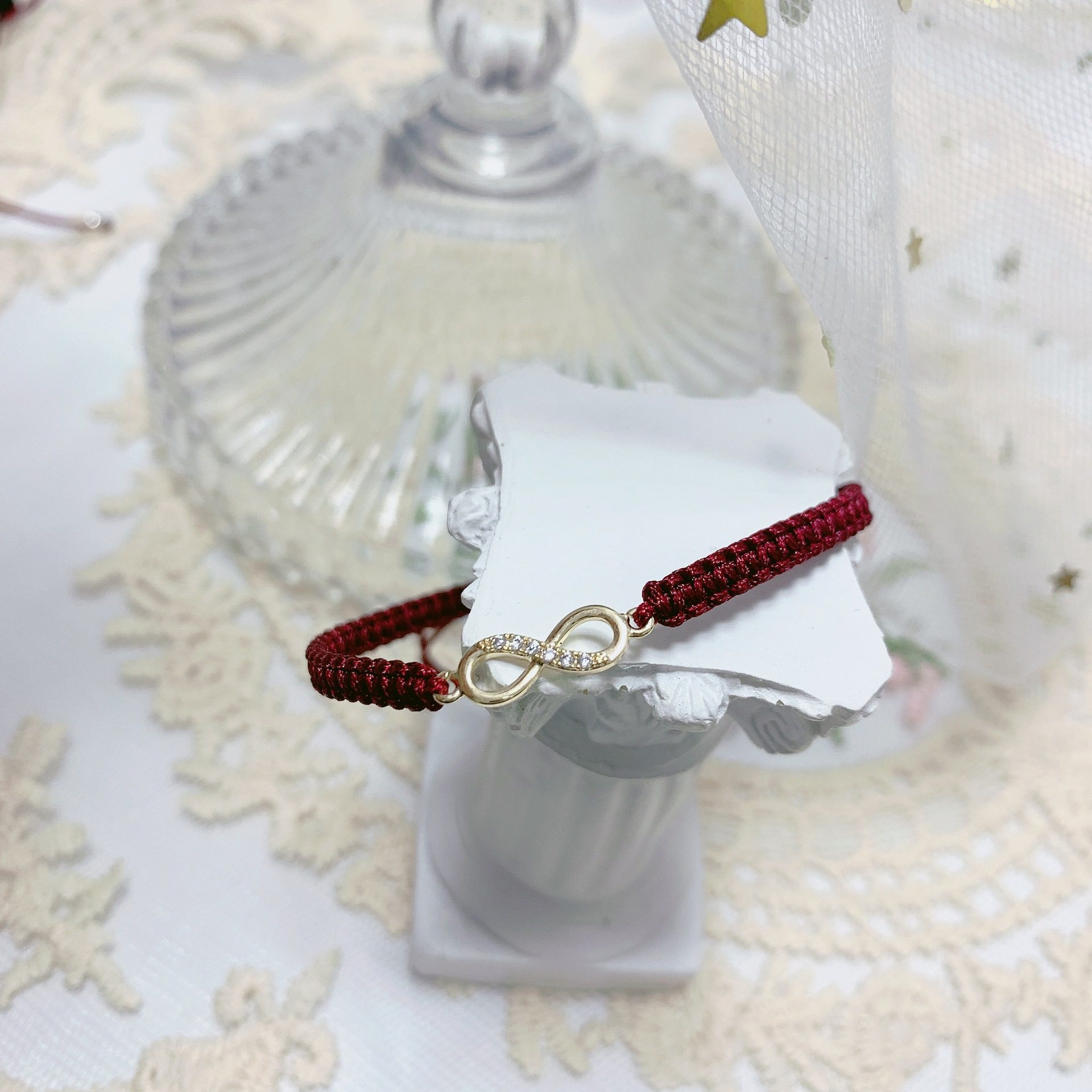 学生新款手链森系情侣黑曜石本命年手串男女一对编织红绳手链女,饰品/流行首饰/时尚饰品新,银饰手链,淘宝优惠券,粉丝福利购,淘宝优惠卷