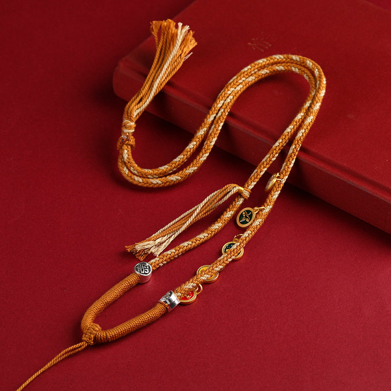 藏式棉绳手工编绳五路财神绳唐卡吊坠挂绳复古民族风佛牌项链绳,饰品/流行首饰/时尚饰品新,银饰项链,淘宝优惠券,粉丝福利购,淘宝优惠卷