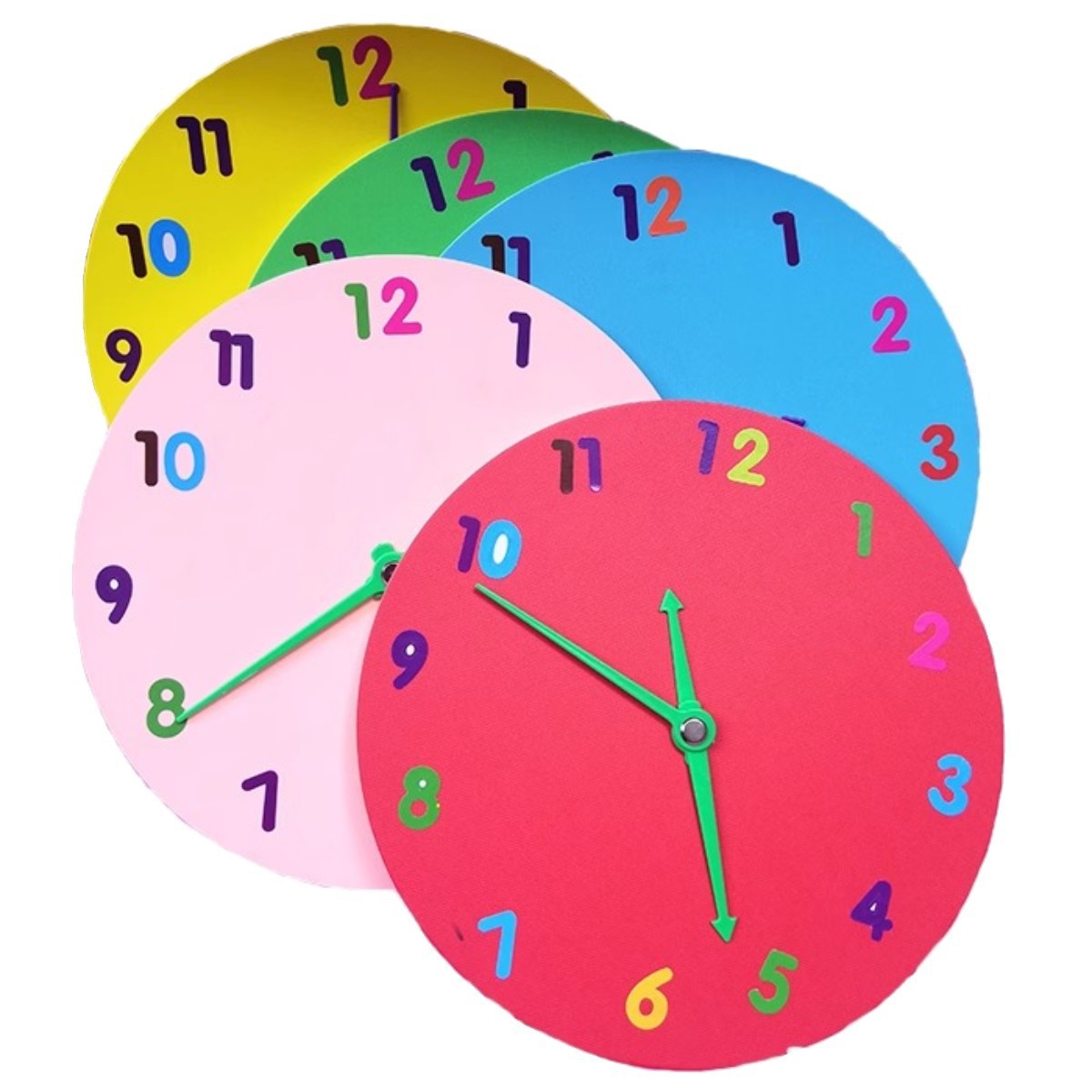 儿童diy自制钟表模型早教玩具小学数学时钟教具一二年级认识时间