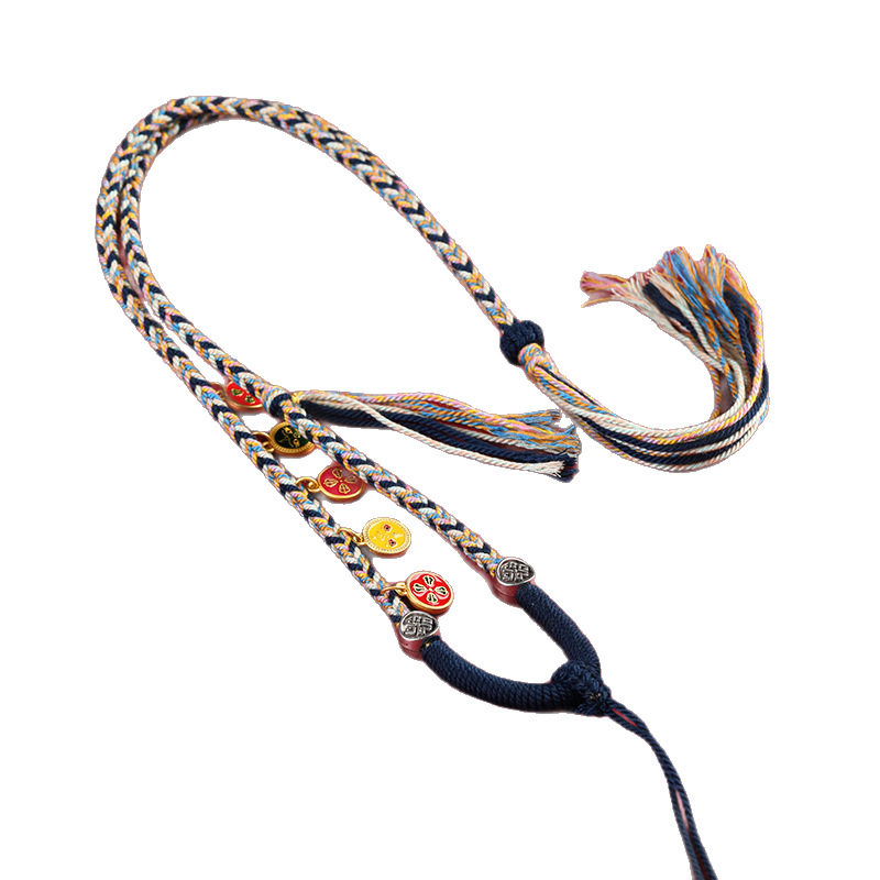 五路财神项链藏式手工编织棉线八股编织吊坠项链唐卡挂绳佛牌吊坠,饰品/流行首饰/时尚饰品新,银饰项链,淘宝优惠券,粉丝福利购,淘宝优惠卷