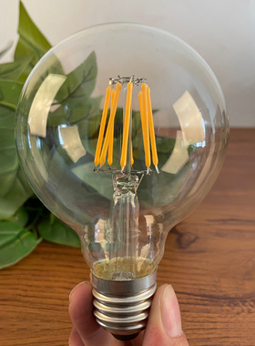 LED爱迪生灯泡复古怀旧E27大螺口暖黄光仿钨丝灯G95龙珠110V220V