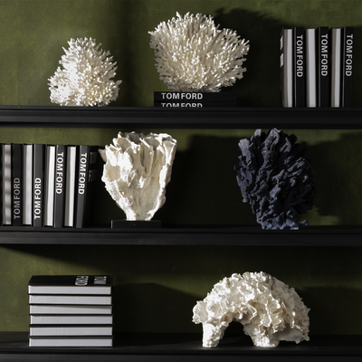 八度空间现代简约白珊瑚摆件样板间客厅玄关桌面创意装饰珊瑚摆件