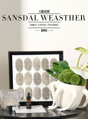 【八度空间】现代轻奢意式样板间床头柜咖啡杯装饰画台灯组合摆件