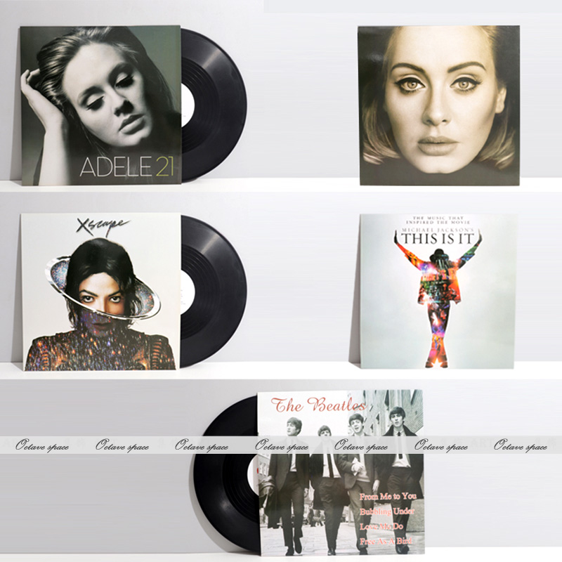 样板间软装仿古黑胶唱片装饰品仿真唱片客厅酒吧售楼处样板房摆件