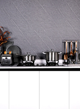 样板房间厨房组合橱柜小摆件不锈钢锅仿真燃气灶砧板软装饰品道具