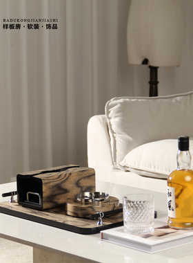 八度空间现代简约样板房售楼部装饰酒柜具样板间茶几摆设