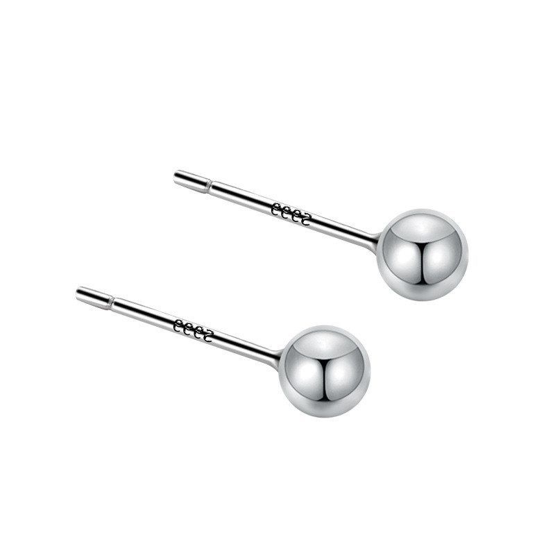 养男阿宝小巧简约耳针银饰品999