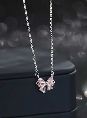 优雅简约足银日系设计感蝴蝶结