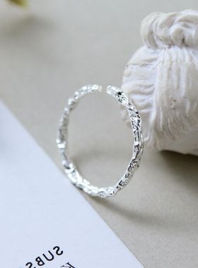 纯银5135指环潮人食指简约关节