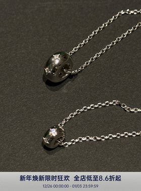 PAUSA ANN s925 简约芒星圆环锆石点缀项链