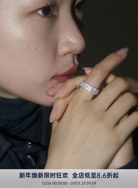 PAUSA ANN s925 轻奢密镶经典简约宽戒指