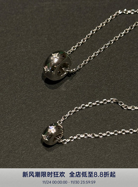 PAUSA ANN s925 简约芒星圆环锆石点缀项链