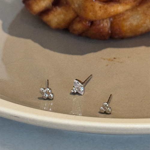 PAUSA ANN s925 mini豆豆系列耳骨搭配复古耳钉 3款