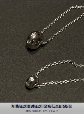 PAUSA ANN s925 简约芒星圆环锆石点缀项链