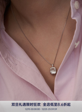 PAUSA ANN s925 晨雾系列 小众设计小方块锆石简约项链