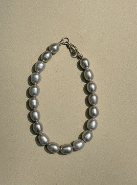 PAUSA ANN s925 天然淡水珍珠灰色高级感小众手链