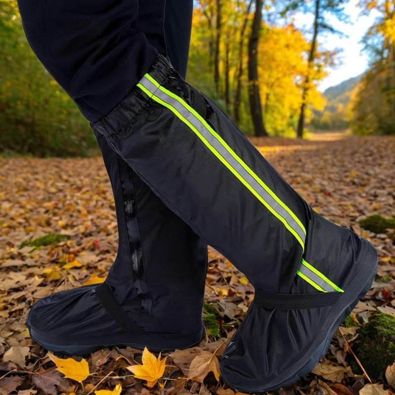 防沙鞋套沙漠徒步防滑加厚耐磨牛津布劳保长筒防雨防护防尘鞋套