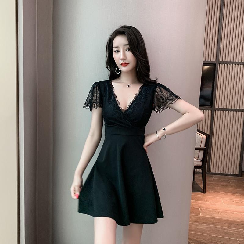 夏季夜场上班衣服性感洋装女显瘦夜总店短裙气质洗浴按摩工作服