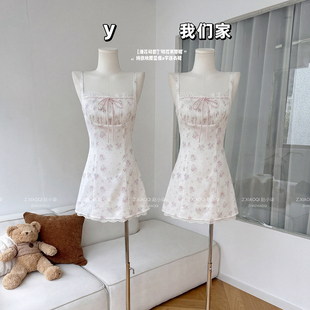 柒月末【漫花碎影】碎花吊带裙春夏纯欲收腰显瘦a字连衣裙