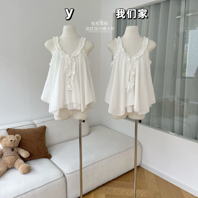 法式设计感小衫女夏韩系花边上衣
