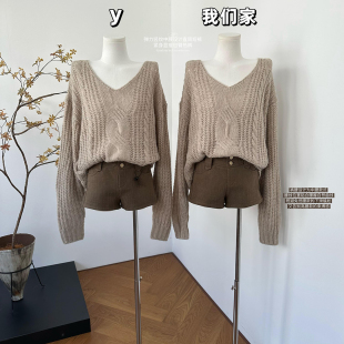 紧身显瘦包臂热裤 2025秋冬新款 弹力竖纹中腰设计直筒短裤 柒月末