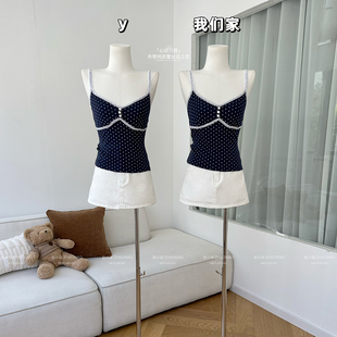 柒月末「心动万搭」吊带背心女内搭纯欲蕾丝边无袖 上衣