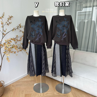 套头宽松印花卫衣女秋新款 独家原创设计款 巴黎世喵 柒月末