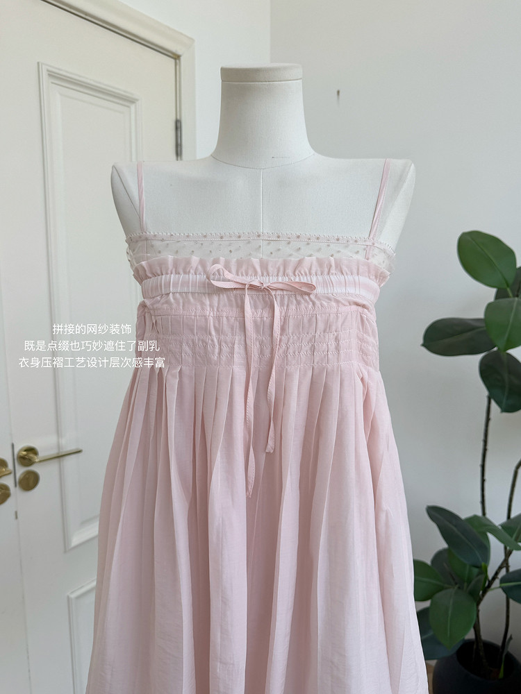 Dreamy Qiyue Mo Chiffon Blouse: Detachable Straps, Sweet Tea Vibe - Product image 3