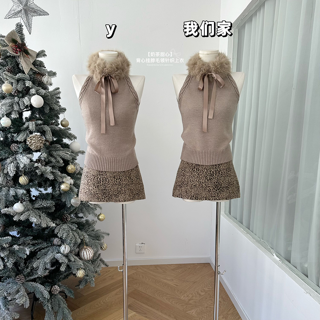 吊带背心女秋冬针织上衣