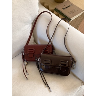 日本进口英伦复古剑桥马鞍包新款 少女斜挎包简约百搭女包单肩包