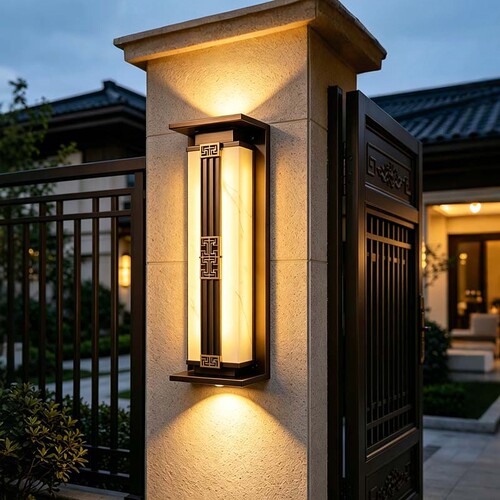 新中式太阳能壁灯户外防水