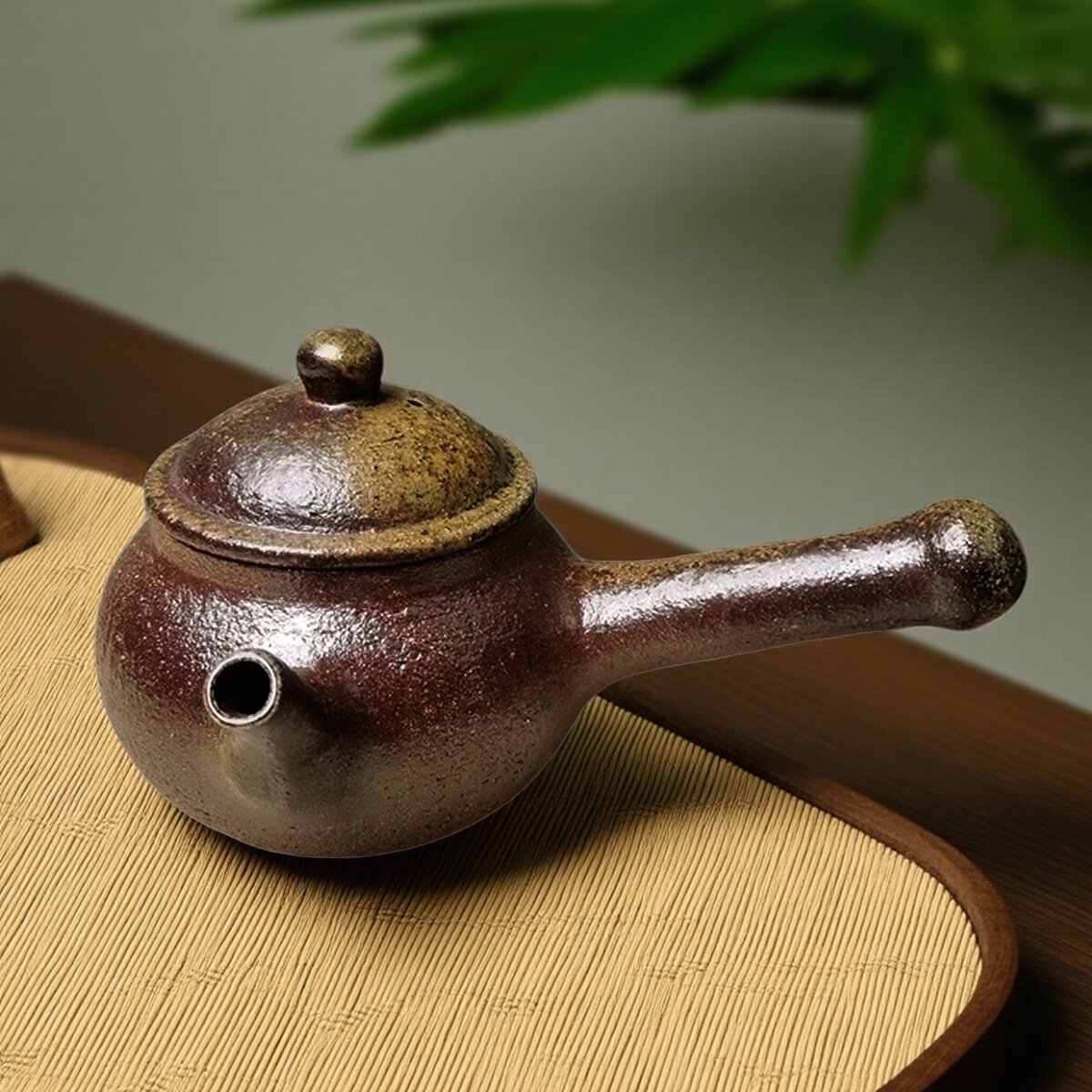 云南粗陶煮茶壶中国风老岩泥手工