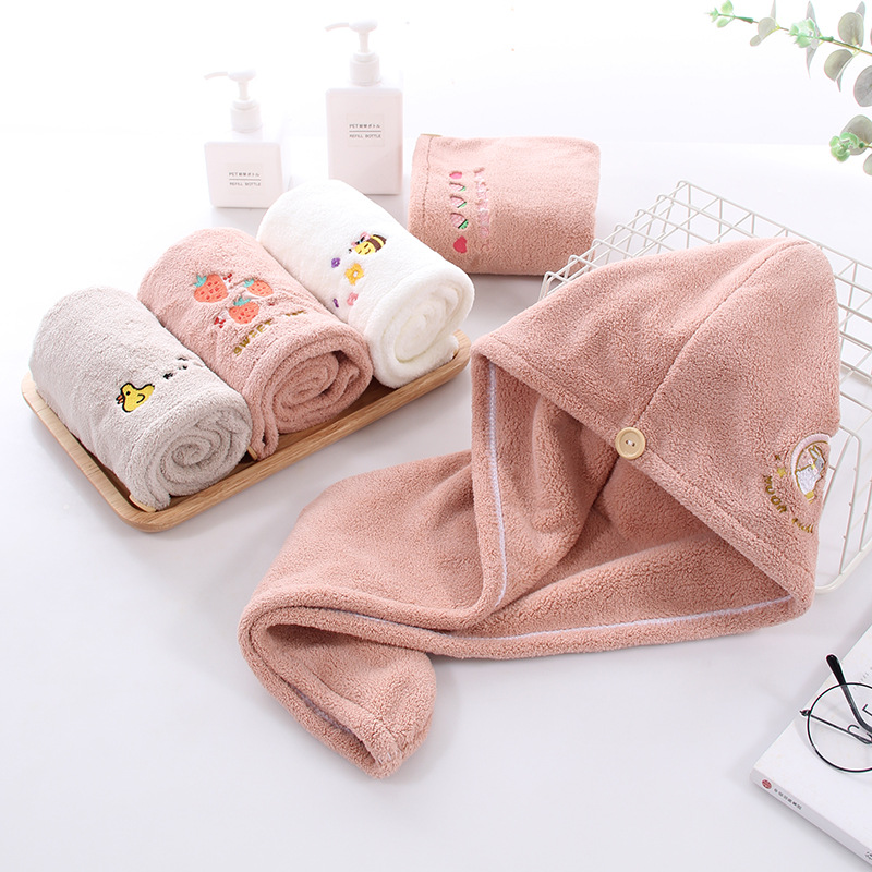 图强干发帽吸水擦头发毛巾浴帽